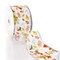 2 1/2" Wired Ribbon Fall Pastel Pumpkins, Foliage, and Acorns 25 Yards